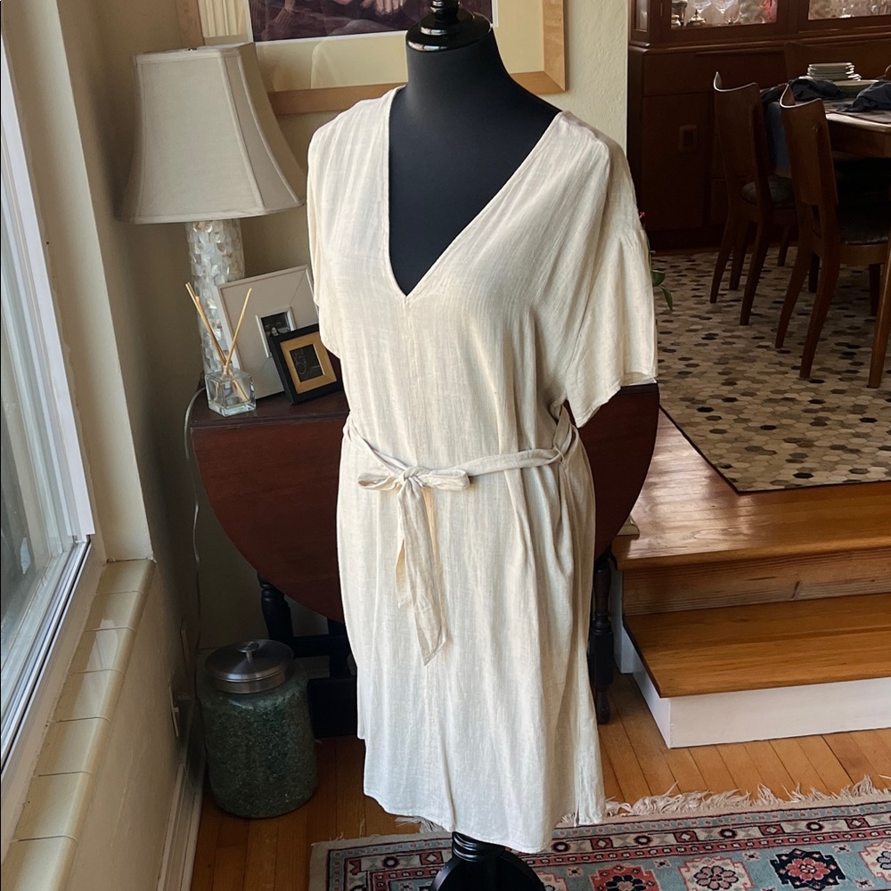 H&M Viscose /Linen Blend Tunic Dress, M